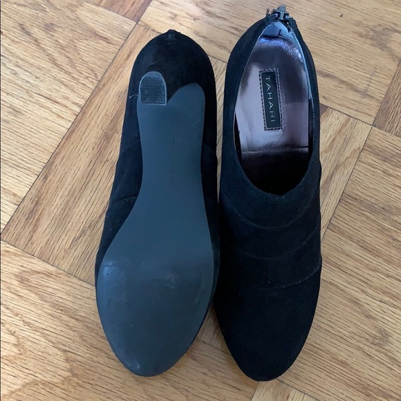 Black Suede Tahari Booties - Picture 3 of 7